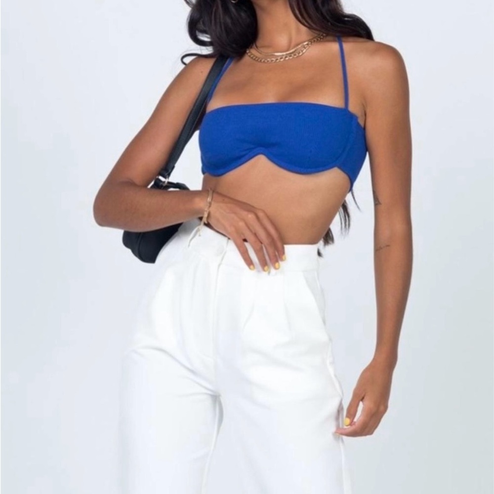 Princess Polly Blue Crop Top